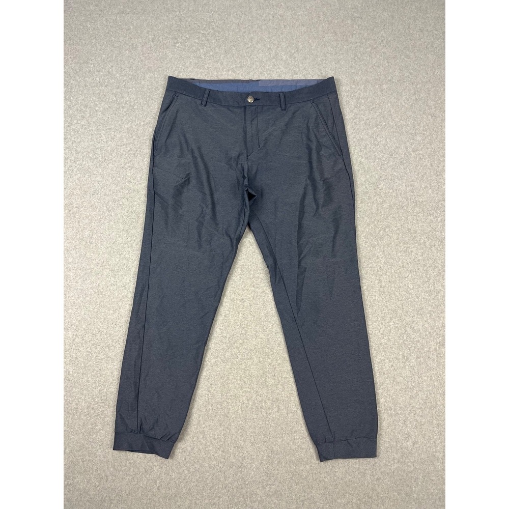 Adidas Adicross Golf Pants Mens 35x32 Blue Regular Fit Performance Tapered Legs